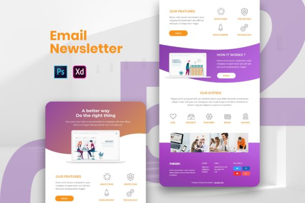 企业宣传推广电子邮件营销EDM邮件模板素材库精选 Business Email Newsletter