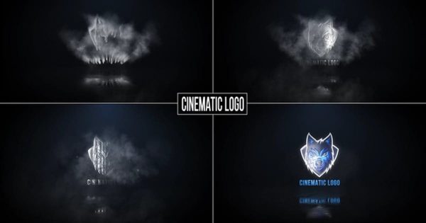 电影制片公司烟雾金属镜面特效Logo动画素材库精选AE模板 Cinematic logo reveal