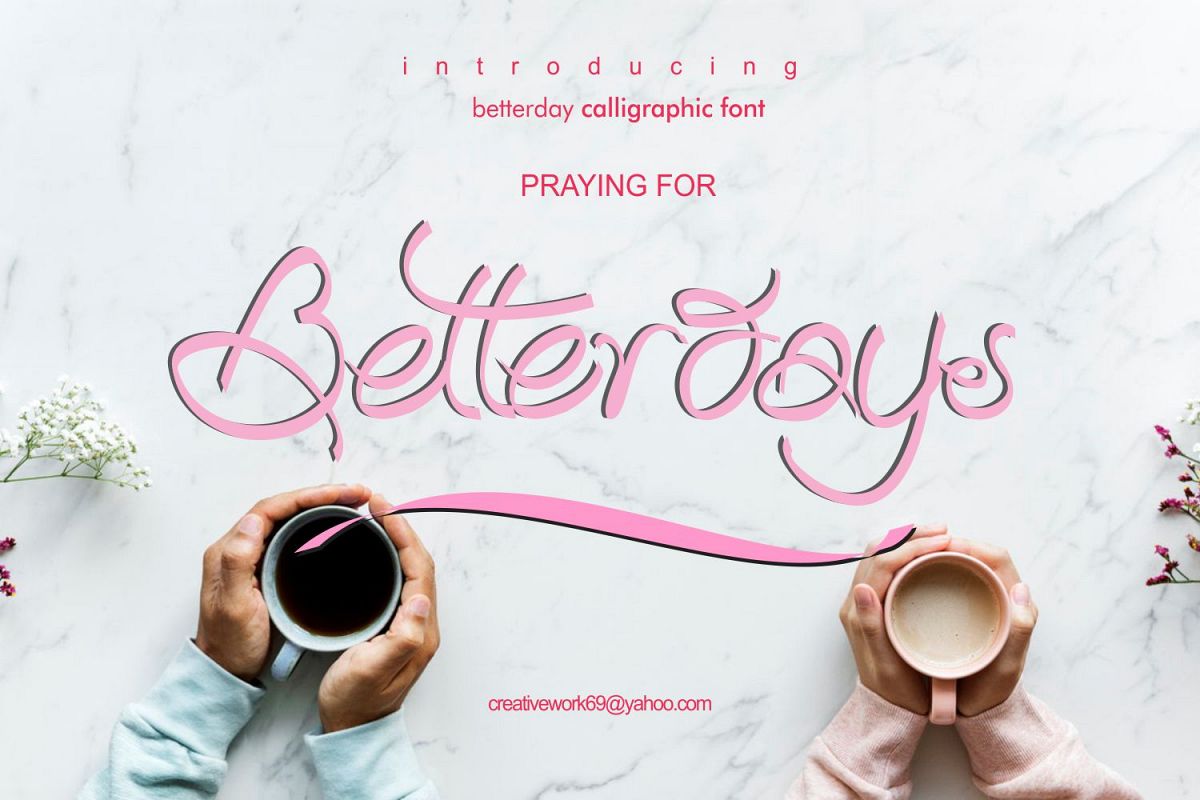 Betterday Calligraphic Font插图1