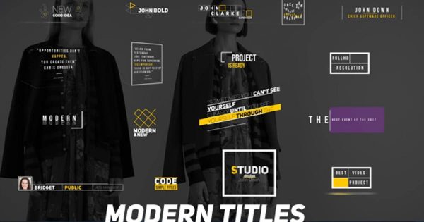 现代时尚标题时装秀背景视频素材库精选AE模板 Modern Titles