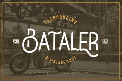 Bataler font素材之家精选英文字体