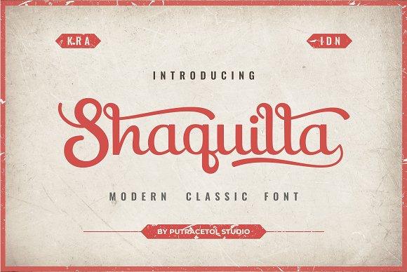 Shaquilla Font素材之家精选英文字体