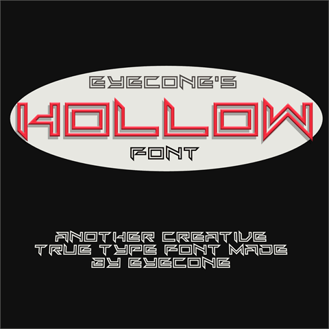 EC_Hollow font素材之家精选英文字体