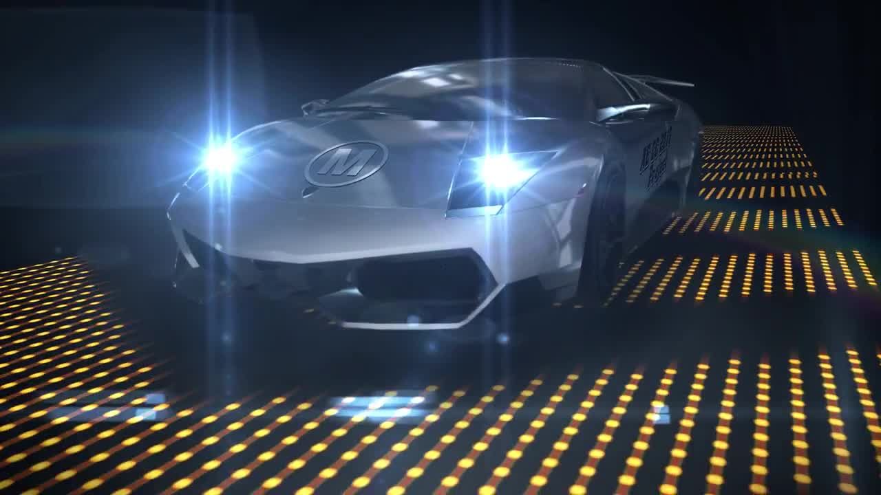 动态3D跑车logo展示素材库精选AE模板