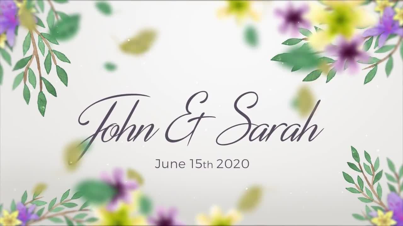 婚礼幻灯片花卉素材库精选AE模板