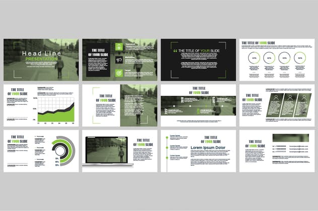 企业年度图表报告PPT幻灯片模板 Powerpoint Templates插图(7)