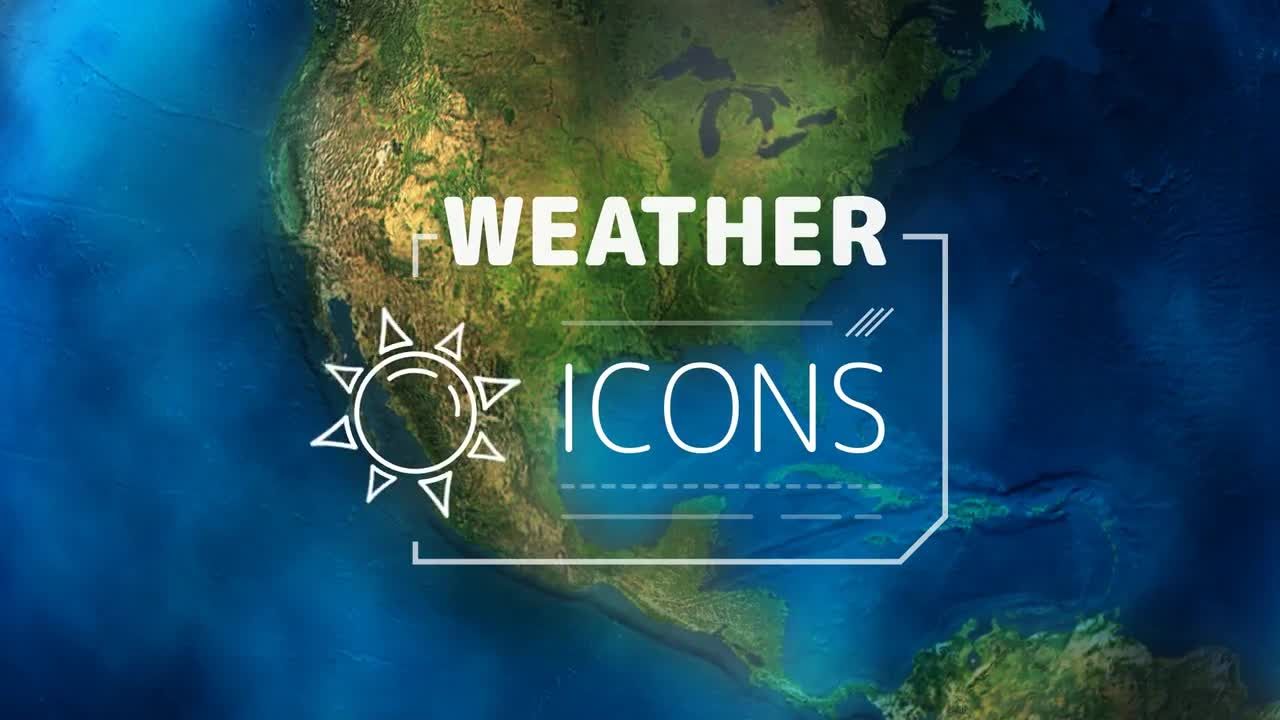 天气预报图标素材库精选AE模板