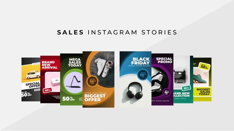 8个设计时尚销售Instagram故事素材库网精选fcpx模板