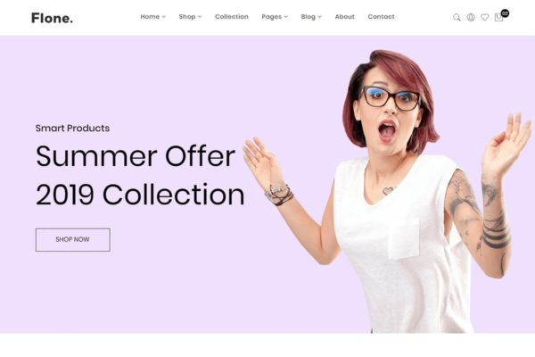极简主义设计风电商外贸网站Bootstrap架构模板素材库精选 Flone – Minimalist eCommerce Bootstrap 4 Template