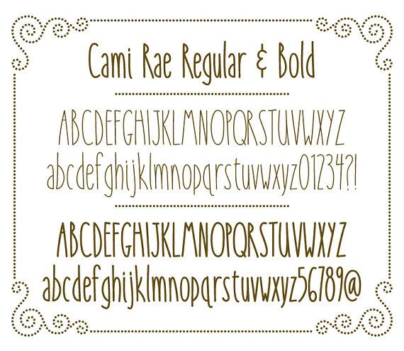 Cami Rae limited font插图2
