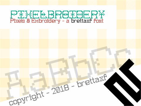 Pixelbroidery font素材之家精选英文字体