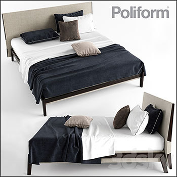 POLIFORM双人床和枕头素材之家精选3D模型