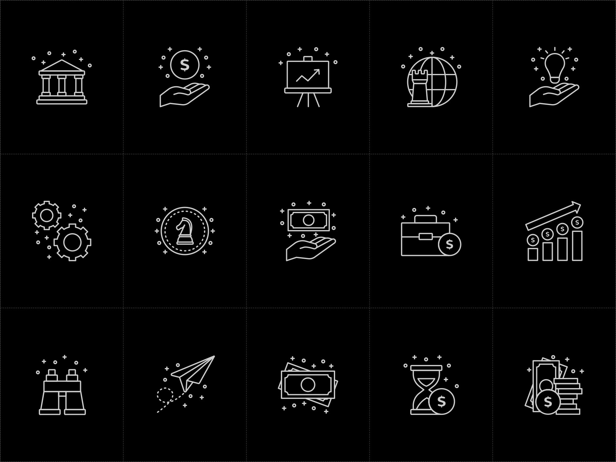 商务主题矢量线性素材库精选图标 Vector Business Icons插图(1)