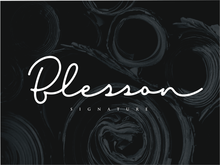 Blesson font插图