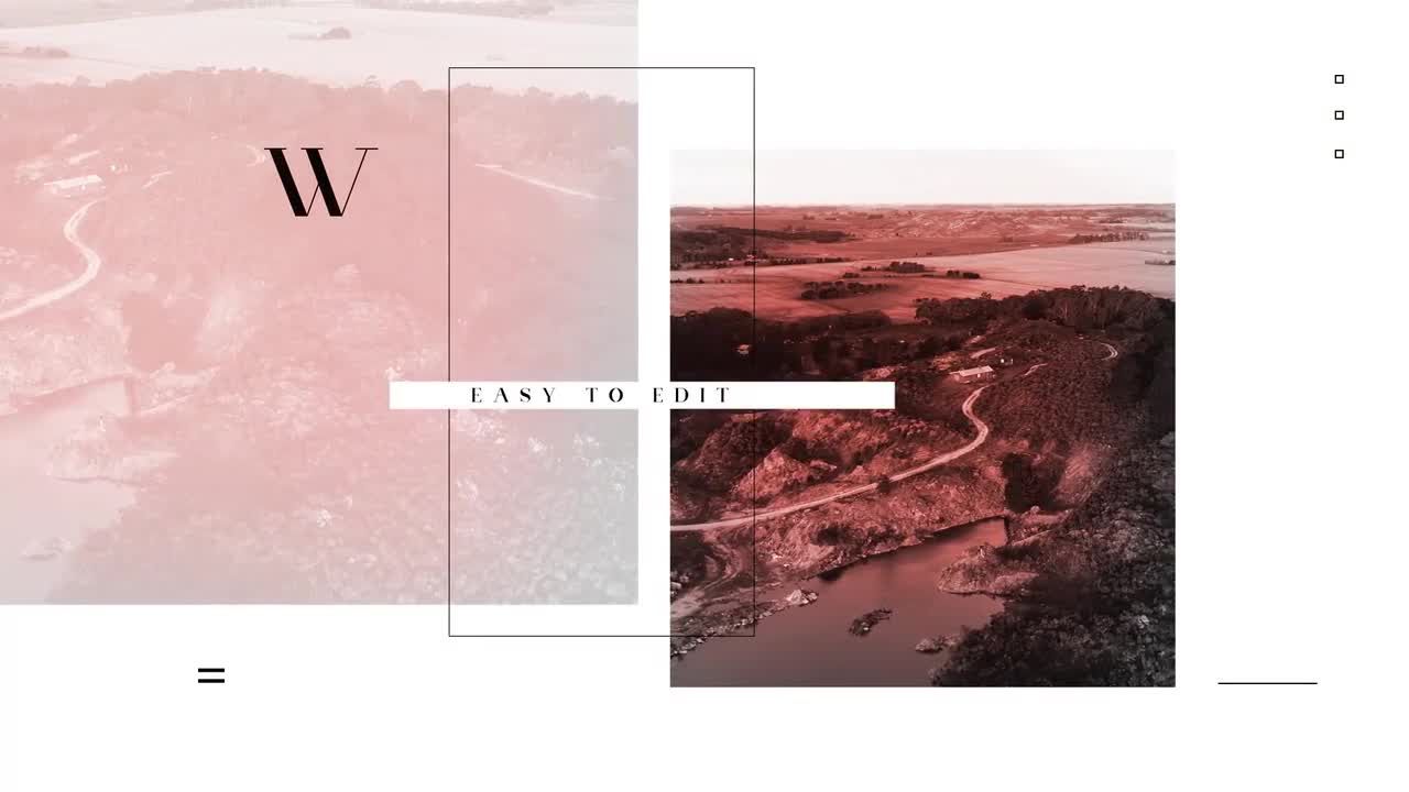抽象设计动态文本过渡素材库精选AE模板Velvet Clean Slideshow