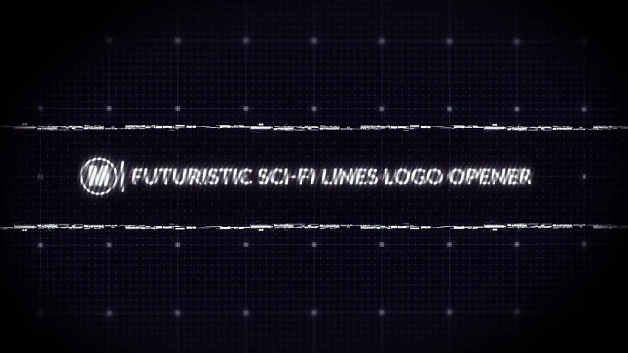 科幻的线条设计logo展示素材库精选AE模板