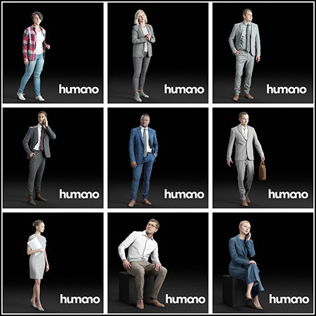 Humano 56个男人女人小孩人物素材之家精选3D模型