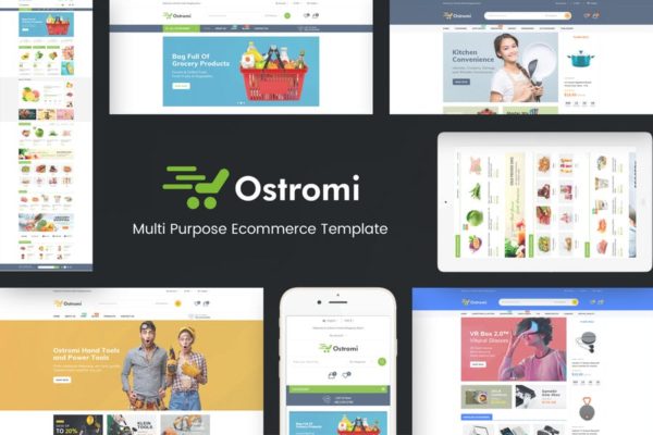 综合电商平台网站Opencart主题模板素材库精选下载 Ostromi – OpenCart Theme