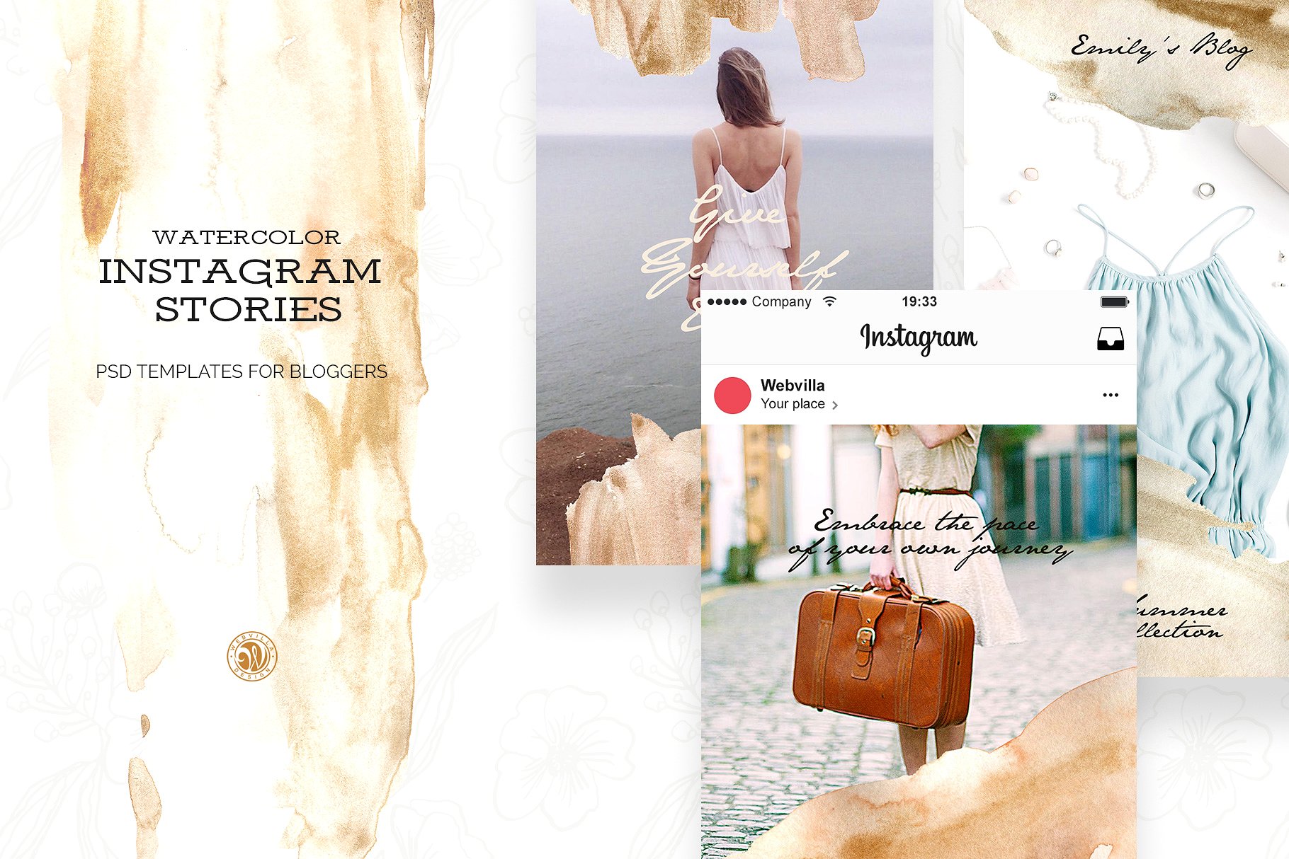 优雅的Instagram故事模板素材库精选 Instagram Stories for Bloggers插图
