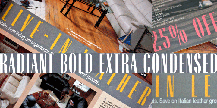 Radiant Extra Condensed CT Font Family素材之家精选英文字体
