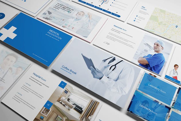 医疗健康/医院简介PPT幻灯片模板 Medical and Hospital Powerpoint Template插图(3)