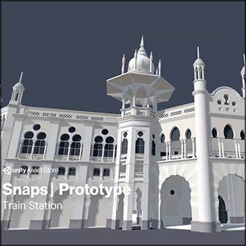 欧式建筑的亚太火车站UNITY素材之家精选3D模型