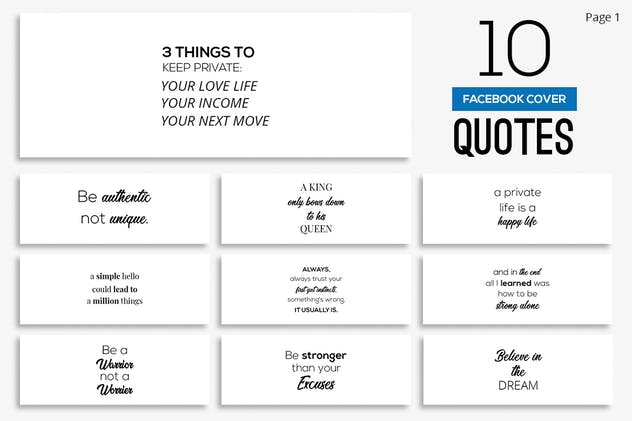 200款Facebook封面引语设计模板素材库精选 200 Facebook Cover Quotes插图(1)