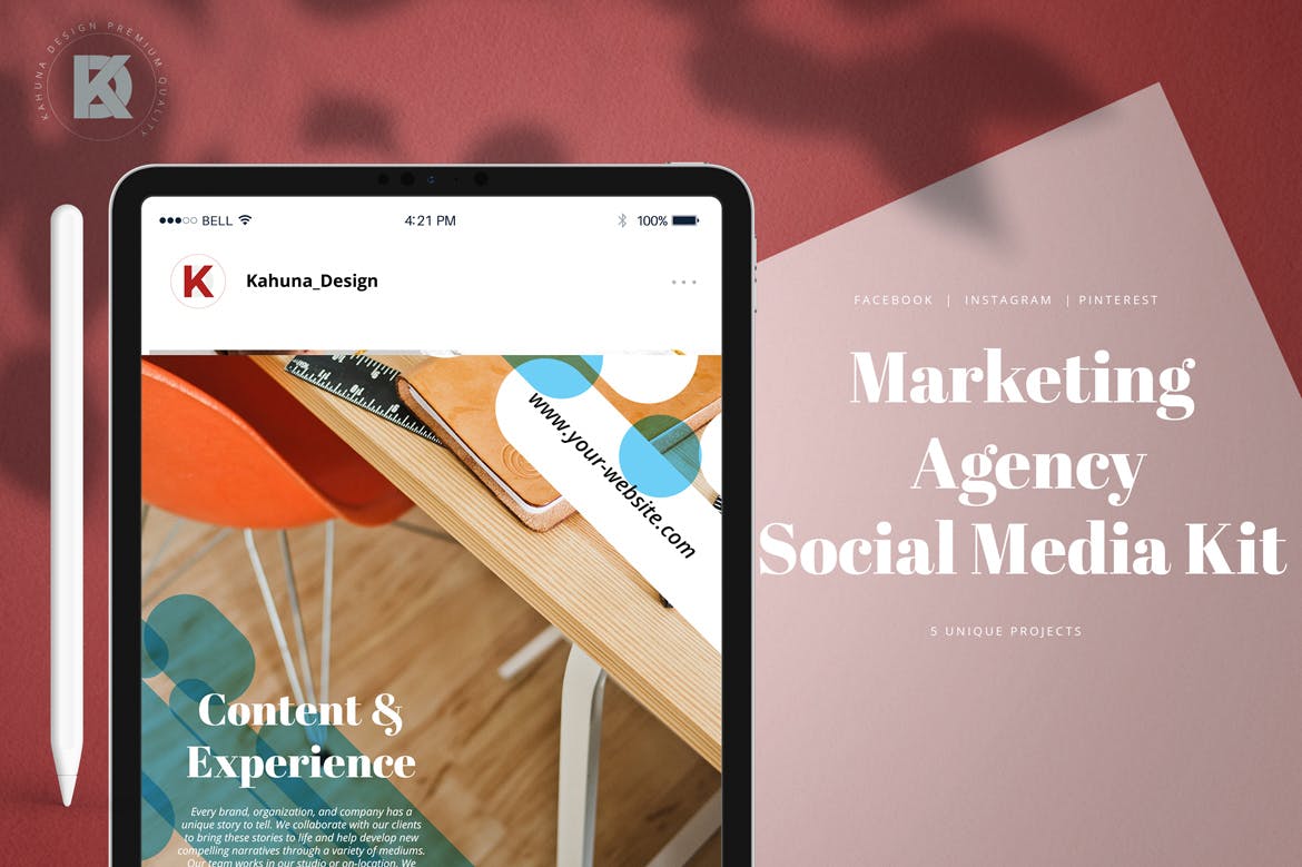 互联网营销推广服务企业社交媒体宣传物料素材 Marketing Agency Social Media Pack插图(1)
