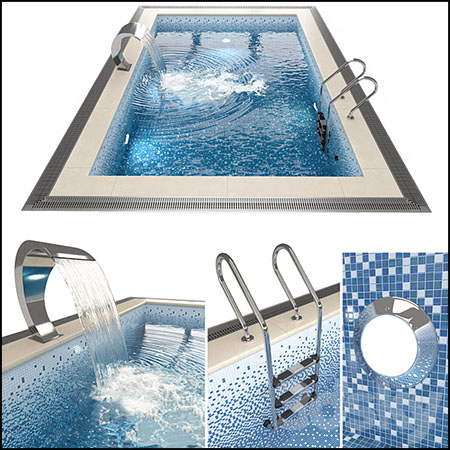 放水的游泳池素材之家精选3D模型