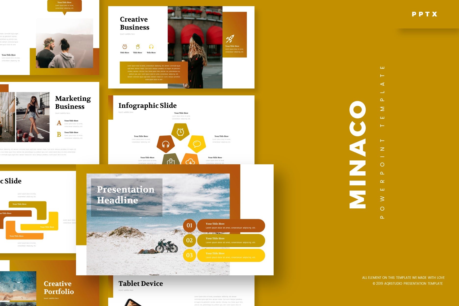 企业市场营销主题PPT幻灯片模板 Minaco – Powerpoint Template插图