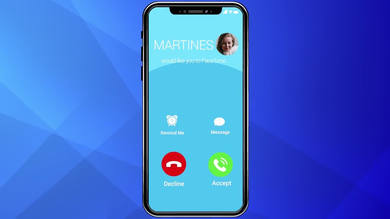模拟Facetime对话动画素材库推荐PR模板
