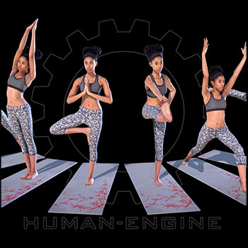 做瑜伽的女人素材之家精选3D模型