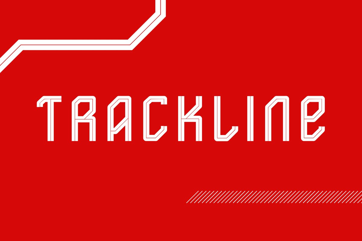 大胆工业设计风格无衬线排版英文字体 Trackline插图