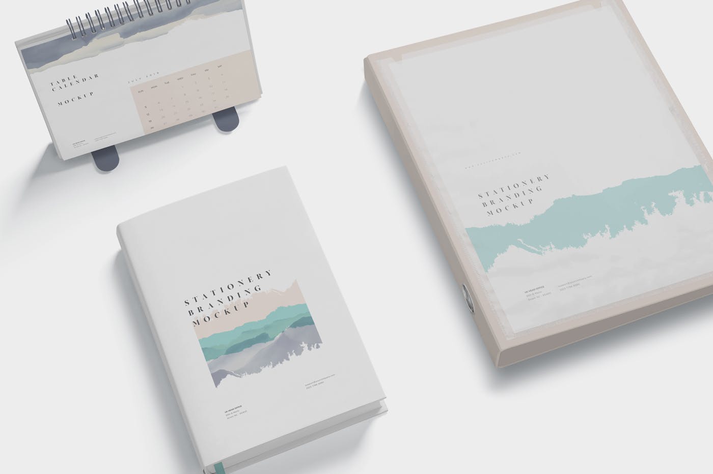 企业品牌VI设计预览办公用品样机模板 Stationery Branding Mockup Scenes插图(2)