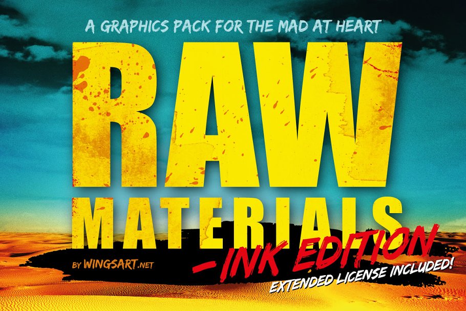 墨水手绘插画元素合集 Ink and Illustration Elements Bundle插图