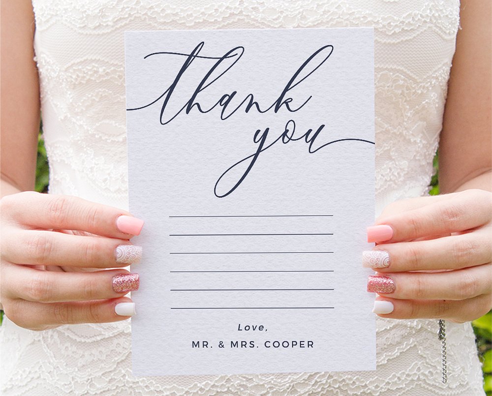 现代海军蓝婚礼邀请函设计套件 Modern We Do Script Navy Blue插图(6)