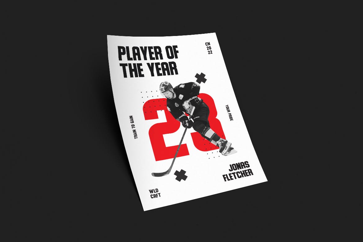 冰棍球运动海报PSD素材素材库精选模板 Faustus Poster Design插图(1)