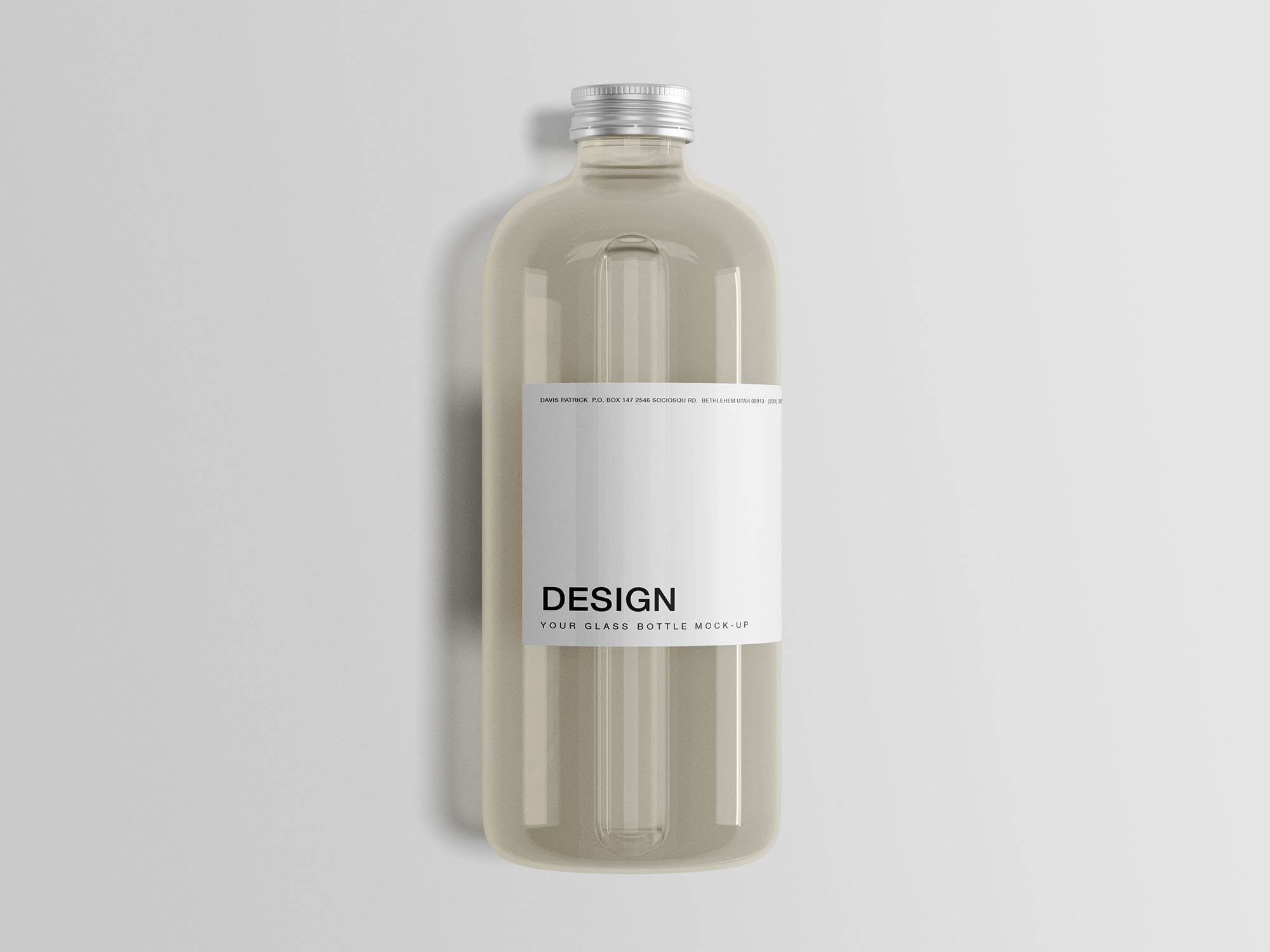 经典玻璃瓶外观设计图样机模板 Classic Glass Bottle Mockup插图