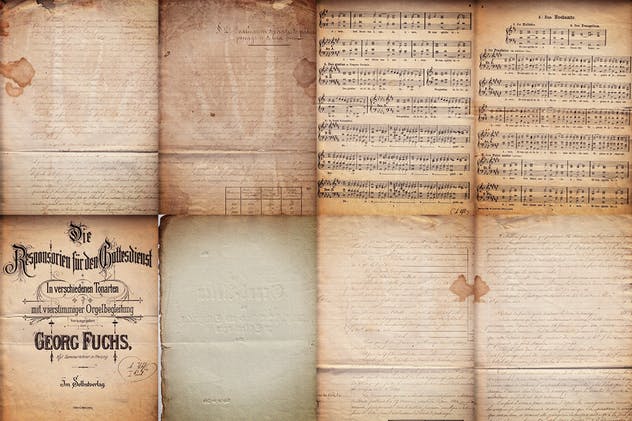 18世纪复古羊皮纸纹理Vol.1 18th Century Parchment Textures Volume 1插图(3)