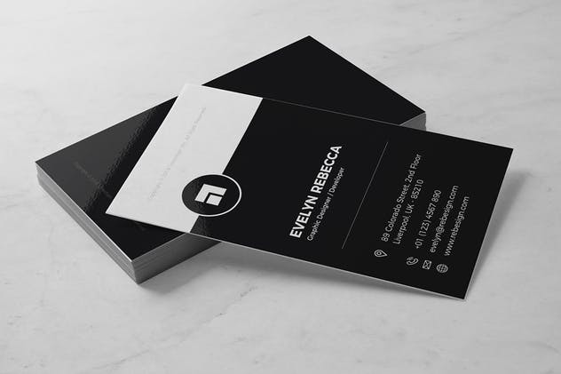 极简主义高端风格商业名片设计模板 Minimalist Business Card Vol. 02插图(1)