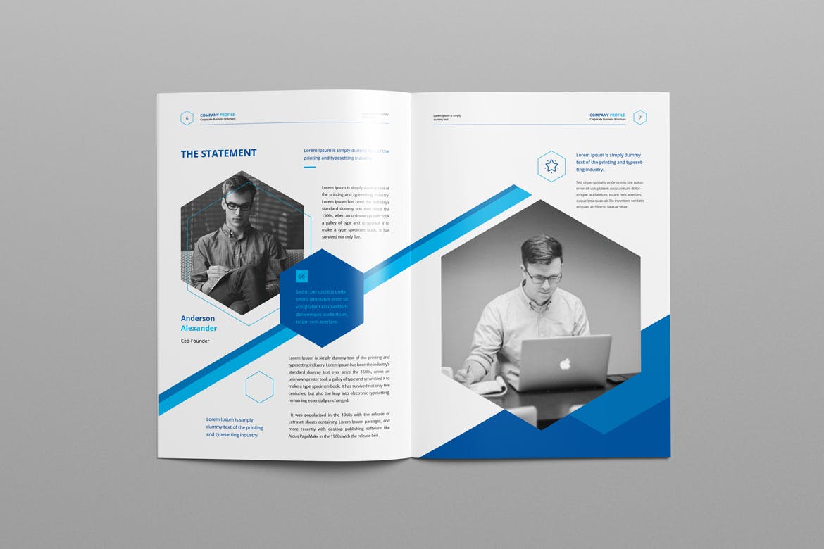 时尚简约高端的公司简介企业品牌手册楼书画册杂志设计模板插图(6)