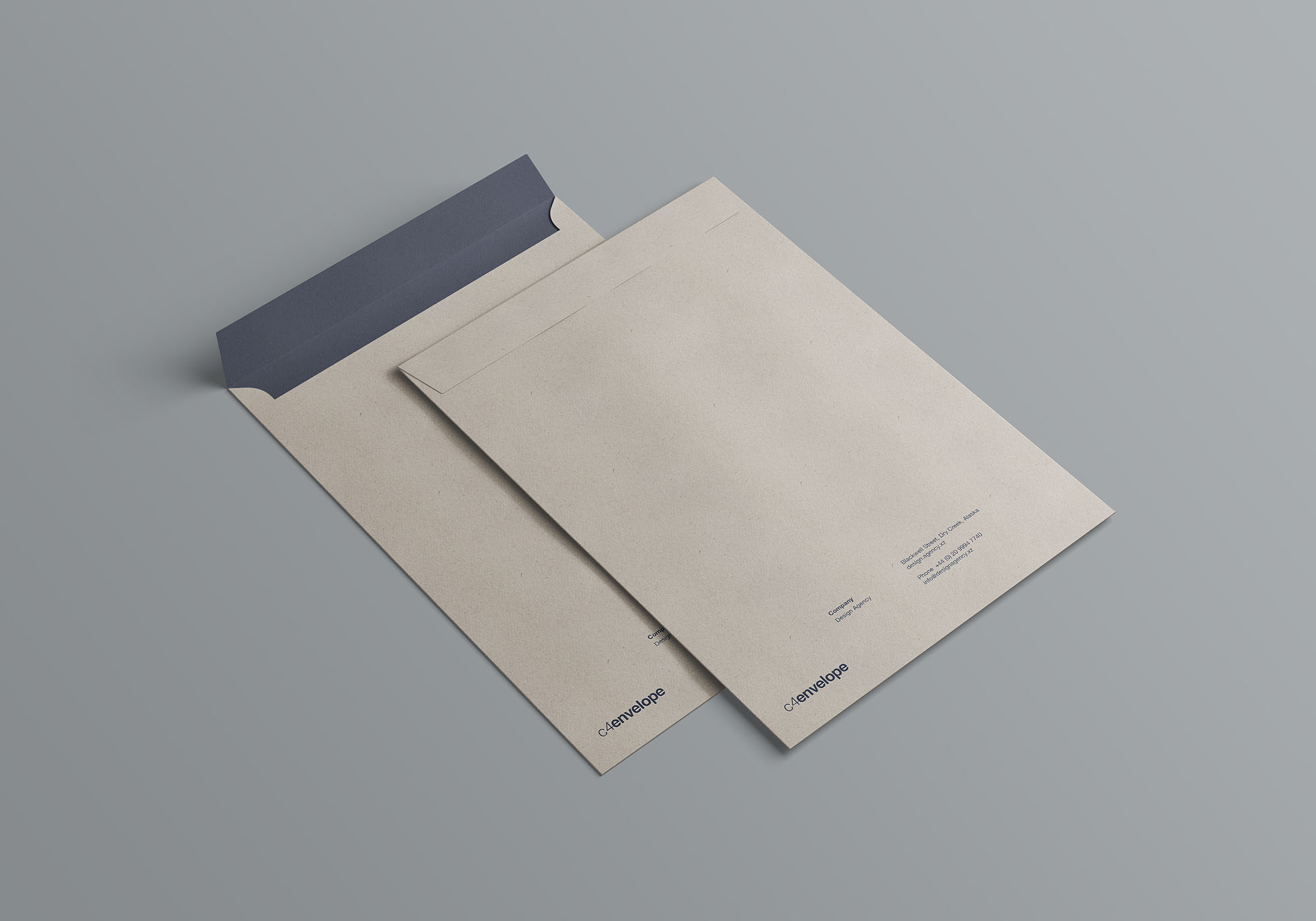 C4标准尺寸信封设计图样机 C4 Envelope Mockup插图(2)