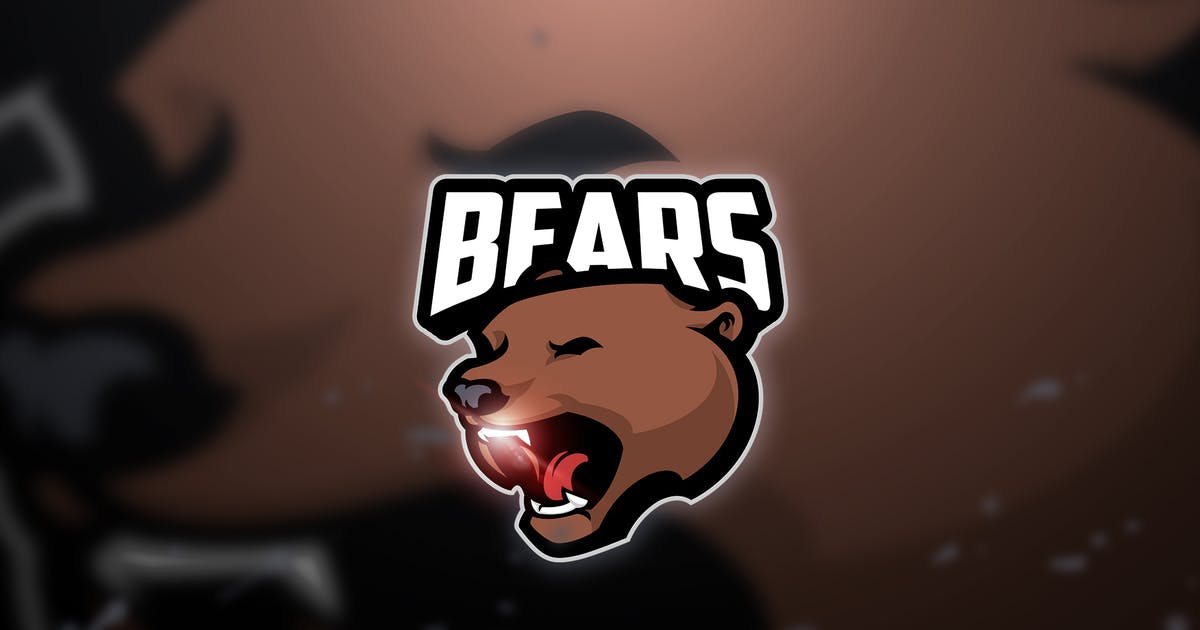 棕熊电子竞技战队队徽Logo模板 Bear – Mascot & Esport Logo插图