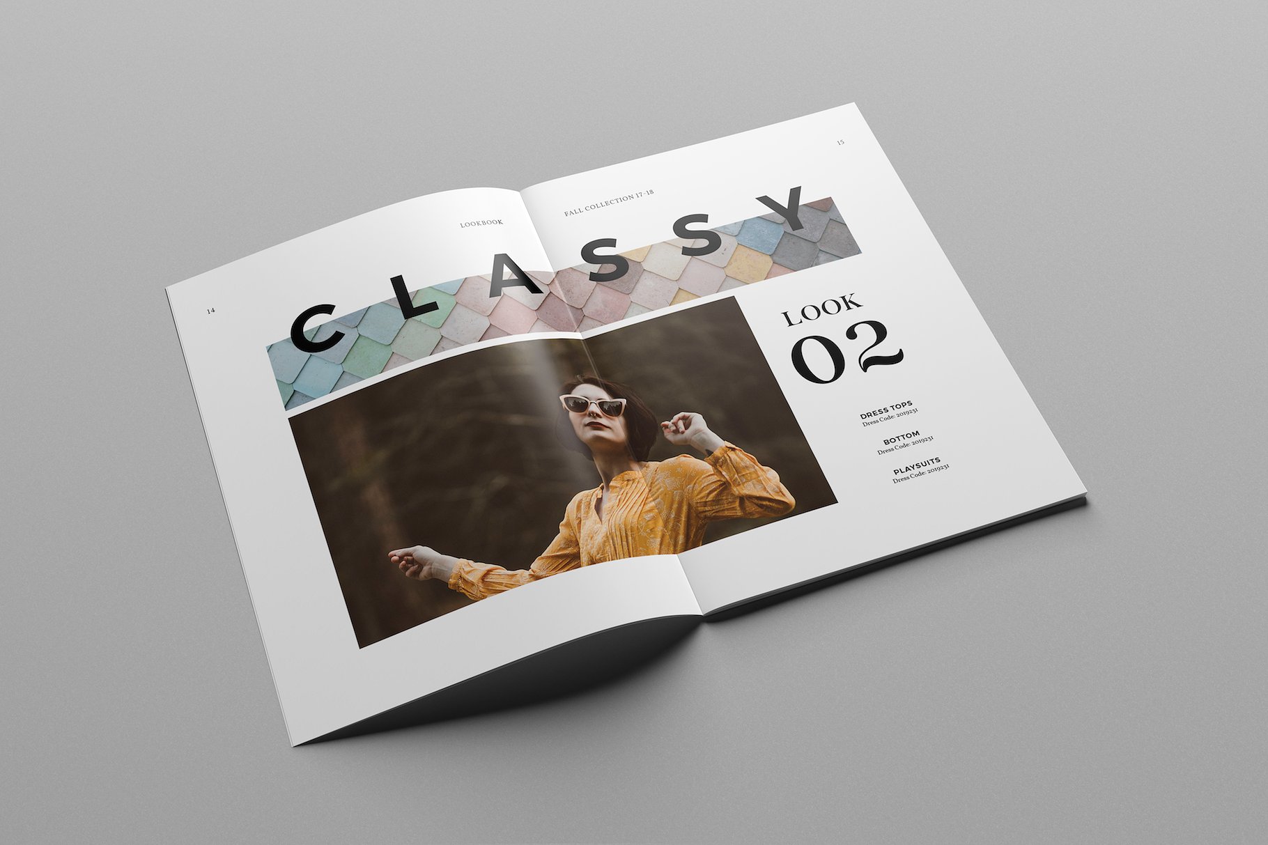 时尚极简的服装目录杂志模板下载 Fashion Catalog Lookbook Template [indd]插图(5)