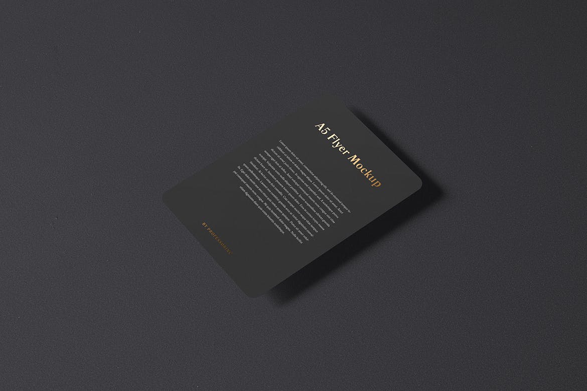 A5尺寸圆角传单纵向效果图样机素材库精选 A5 Portrait Flyer Mockup — Round Corners插图(9)