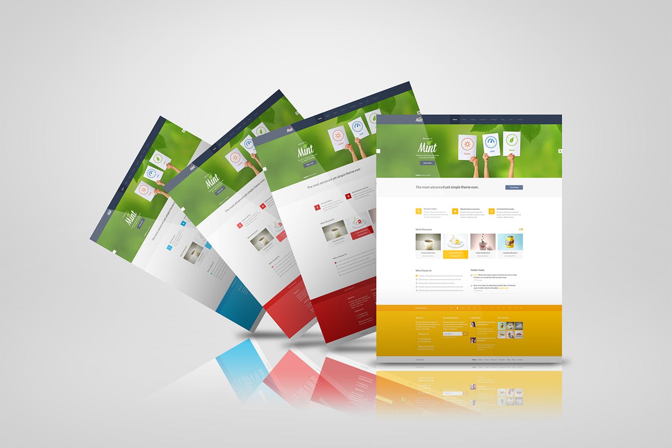 网站/网页设计效果图样机模板 Web Pages Presentation Mock Up插图(5)