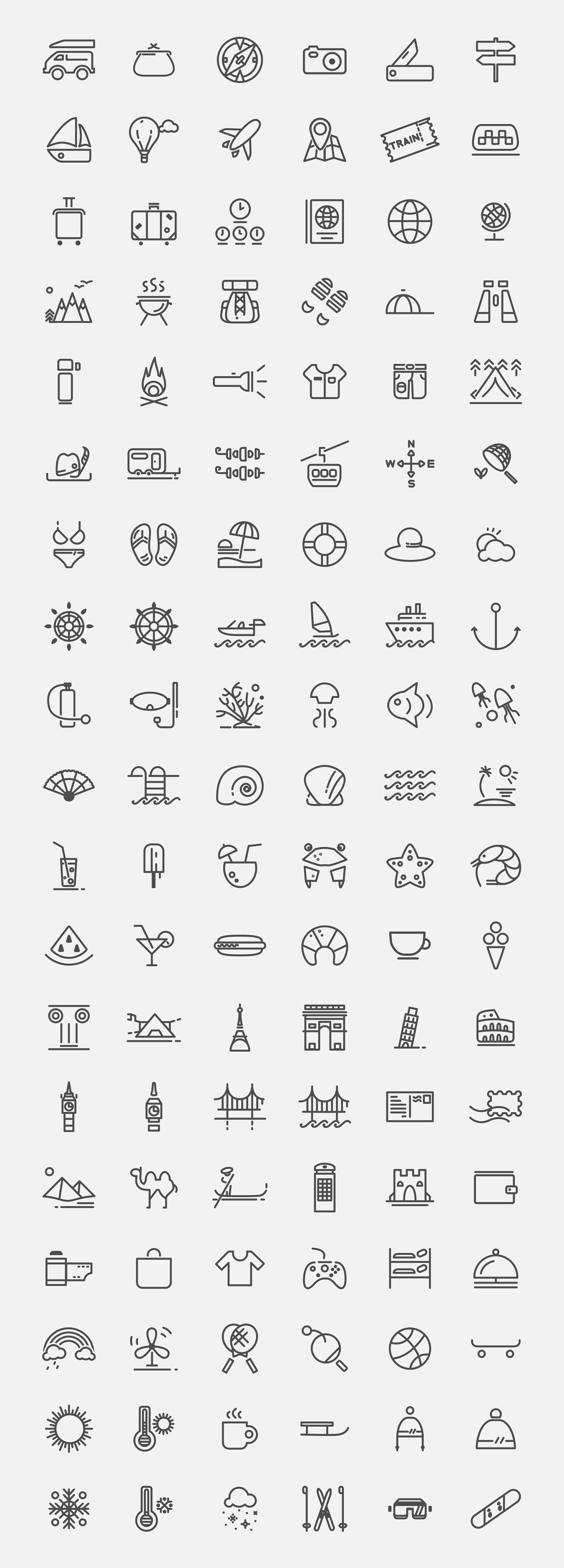 Travelling Icon Set