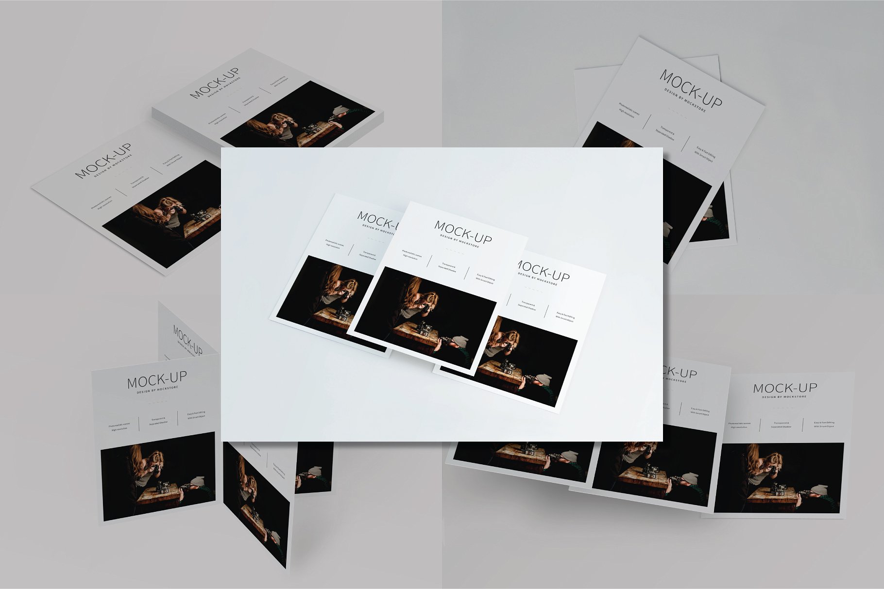 美国信纸大小的海报展示样机下载 US Letter Flyer Mock-Up [psd]插图