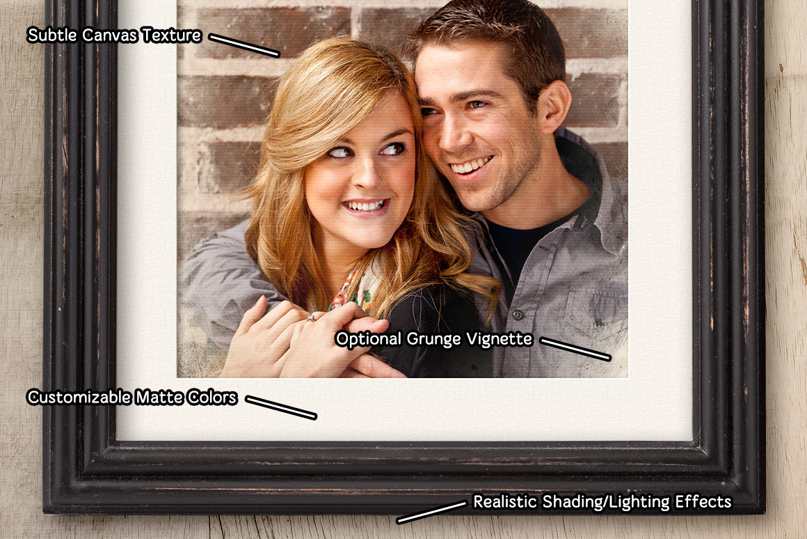 复古纹理相框展示样机模版 Picture Frame Mockups Volume 1插图(4)