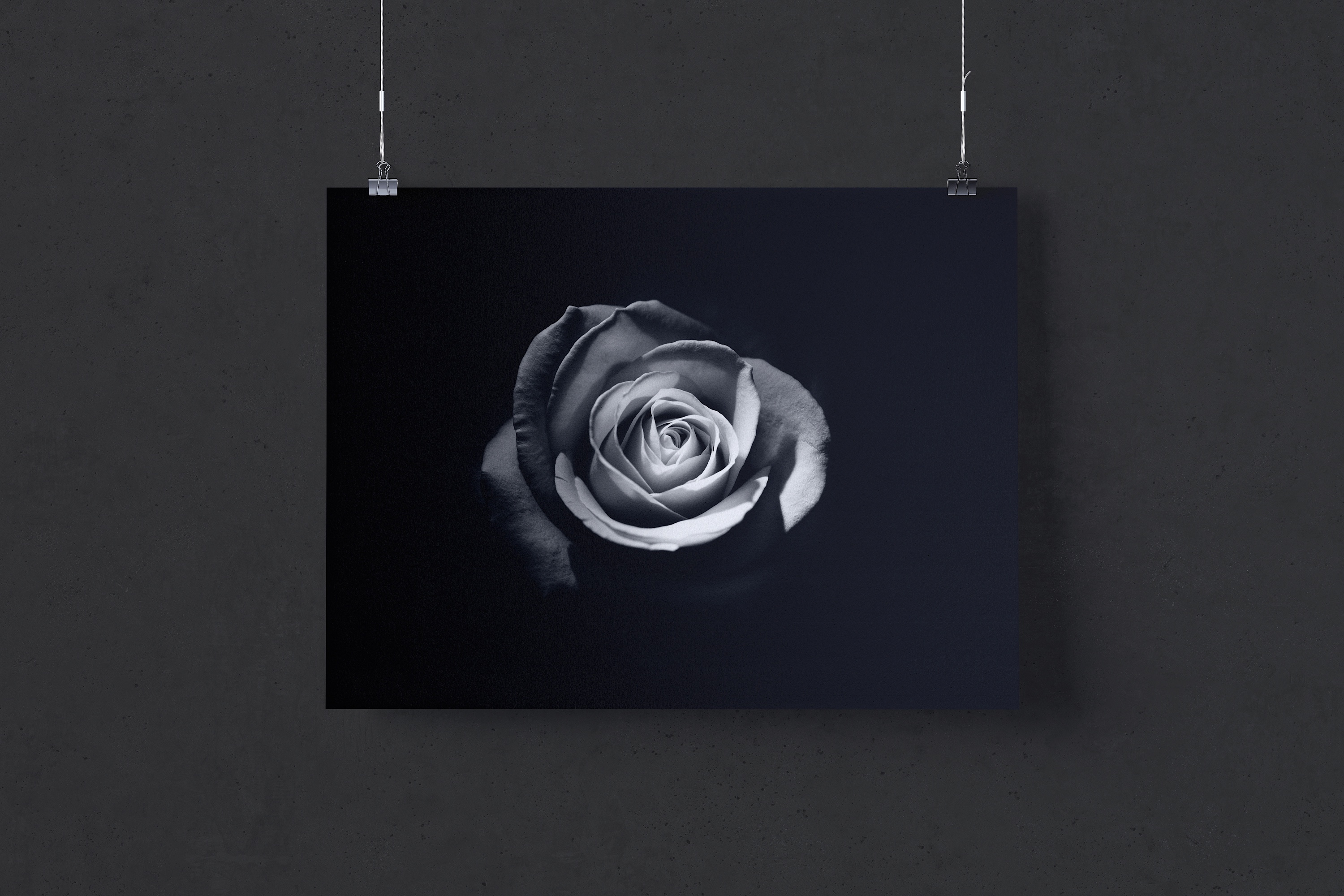 海报设计悬挂效果预览样机模板 3:2 landscape hanging poster mockup插图(2)